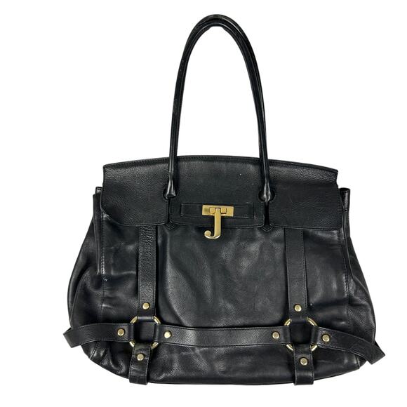 Juicy Couture Handbags - EXTREMELY RARE Juicy Couture Black Leather XL Birkin Top Handle Harness Handbag